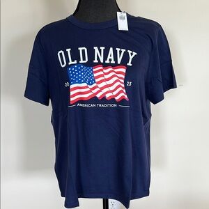 NWT 2023 Old Navy Navy Blue Graphic T-Shirt